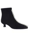 Impo Women's Garda Memory Foam Stretch Embellished Kitten Heel Booties In Black
