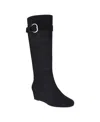 Impo Women's Gelsey Knee High Wedge Boots In Black