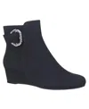 Impo Gandan Wedge Bootie In Black Leather