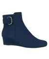 Impo Women's Gandan Medium And Wide Width Wedge Bootie With Memory Foam Women's Shoes In Midnight Blue
