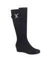 Impo Georgia Womens Memory Foam Manmade Knee-high Boots In Black