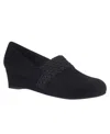 Impo Women's Gerrie Memory Foam Stretch Wedge Shooties In Black