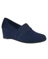 Impo Women's Gerrie Memory Foam Stretch Wedge Shooties In Midnight Blue