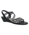 IMPO WOMEN'S GEUM EMBELLISHED STRETCH WEDGE SANDALS