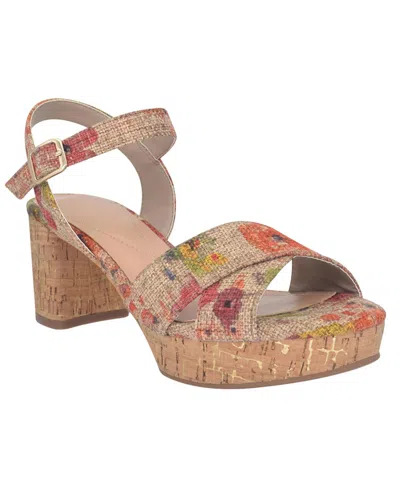 Impo Women's Nicolette Platform Block Heel Sandals In Tropical Multi