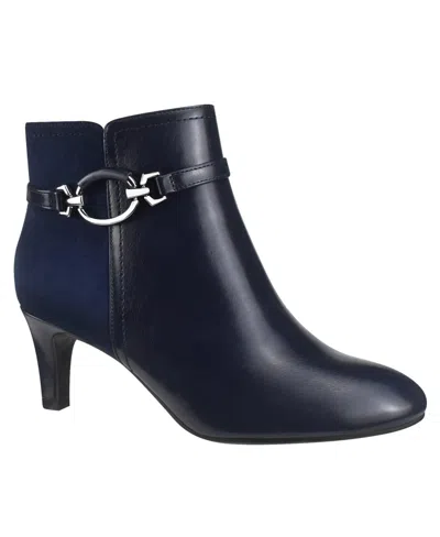 Impo Women's Nyssa Kitten Heel Ankle Dress Booties In Midnight Blue