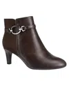 Impo Nyssa Womens Zipper Man Made Ankle Boots In Mink Brown