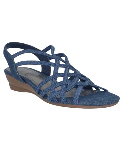 Impo Women's Raya Stretch Flat Sandals In Indigo