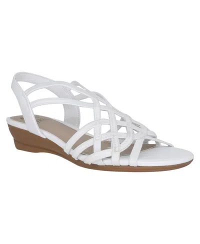 Impo Women's Raya Stretch Flat Sandals In White