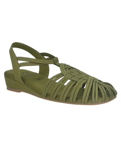 Impo Women's Rumi Stretch Fisherman Sandals In Moss Green