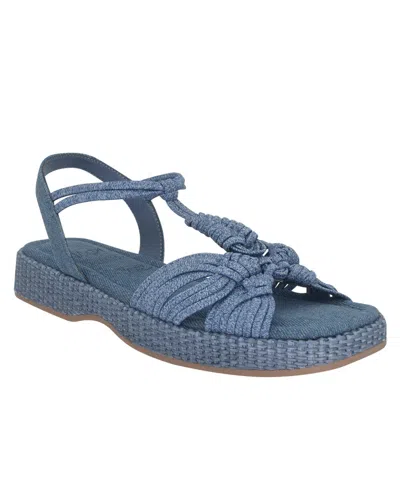 Impo Women's Ryanna Stretch Flatform Sandals In Washed Blue