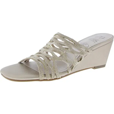 Impo Womens Cut-out Knit Wedge Sandals In Beige