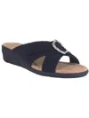 Shop Impo Womens Slip On Open Back Flatform Sandals In Black
