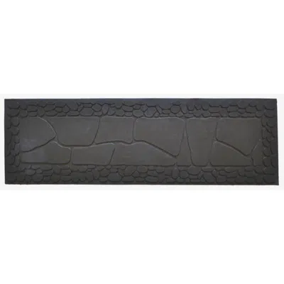 Imports Decor 827rbm Stone Rubber Step Mat, 33" By 10" By 1/4" In Black