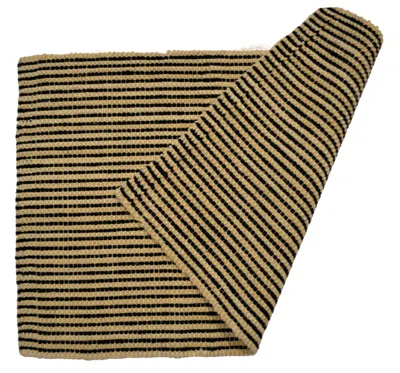 Imports Decor Black Stripes Jute Rug, 100% Handwoven Jute Indoor Area Rug, Eco-friendly Natural Fiber Floor Rug Fo