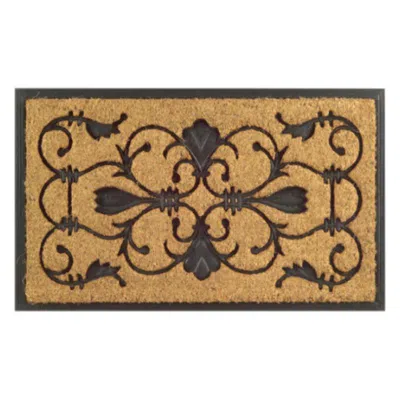 Imports Decor Brigoder Square Coir Door Mat, Non-slip Rubber Backed Outdoor Entryway Rug, Durable Dirt Scraper Wel In Brown