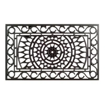Imports Decor Decorative Rubber Door Mat - Sunrise Design Non-slip Outdoor Entryway Mat For Patio, Porch & Garden