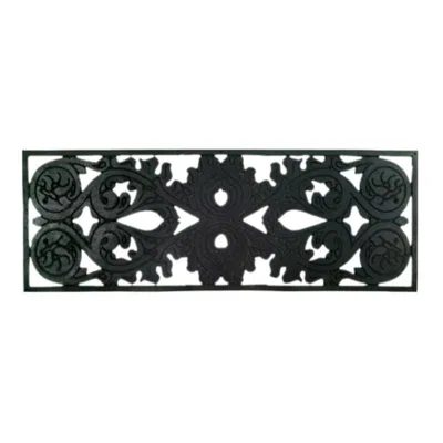 Imports Decor Decorative Rubber Stair Tread Mat - Anti-slip Step Cover For Indoor Outdoor Stairs, Waterproof & Dur In Black