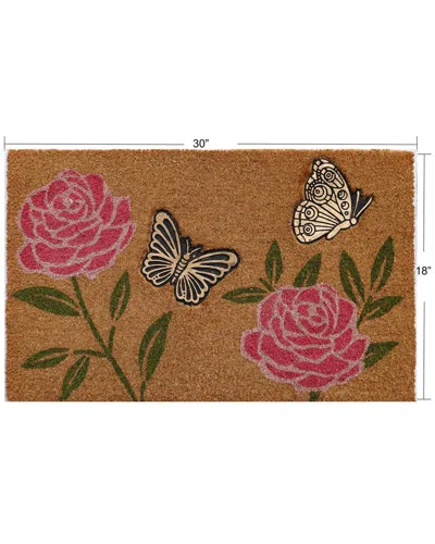 Imports Decor Imports Décor Flowers Butterflies Mat