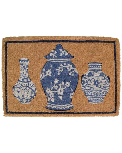 Imports Decor Ginger Jar Hand Woven Coir Doormat In Brown