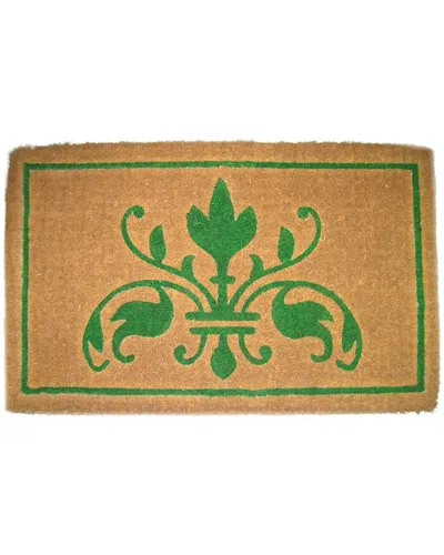 Imports Decor Green Insignia Handmade Doormat In Multicolor