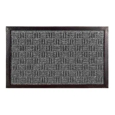 Imports Decor Grey Non-slip Door Mat, Indoor Outdoor Polypropylene Entryway Rug With Rubber Backing, Dirt Trapping In Gray