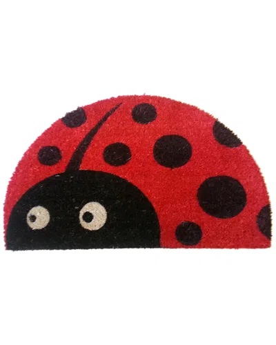 Imports Decor Half Round Ladybug Handmade Doormat