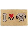 Imports Decor I Love Puppy Coir Doormat In Multi