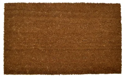 Imports Decor Natural Coir Door Mat With Non-slip Pvc Backing, Weather Resistant Printed Coconut Fiber Welcome Doo