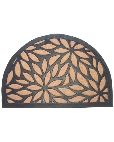 Imports Decor Petals Half Round Indoor/outdoor Doormat In Brown