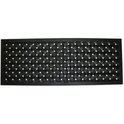 Imports Decor Rubber Doormat, Braided Pattern, 18-inch By 30-inch In Black