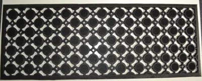 Imports Decor Rubber Doormat, Round Pin, 18-inch By 47-inch In Black