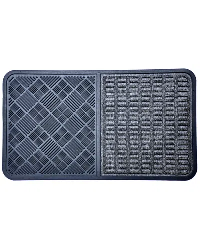 Imports Decor Rubber Gray Doormat In Blue