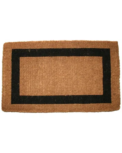 Imports Decor Single Border Coir Doormat In Brown