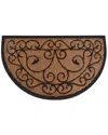 Imports Decor Swirls Half Round Doormat In Brown