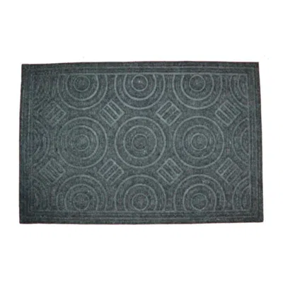Imports Decor Synthetic Circles Door Mat, 16" X 27", Grey In Gray