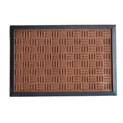 Imports Decor Synthetic Rubber Mat, 24-inch By 36-inch, Brown