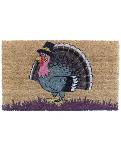 Imports Decor Thanksgiving Turkey Doormat In Brown