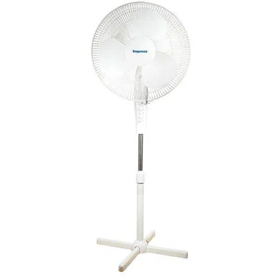 Impress 16" Oscillating Stand Fan (white) Im-724w