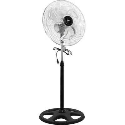 Impress 18 Inch Chrome Hi-speed Industrial Standing Fan In Black
