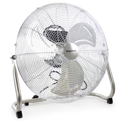 Impress 18 Inch High Velocity Metal Fan In Chrome 18 Inch High Velocity Metal Fan In Chrome In White