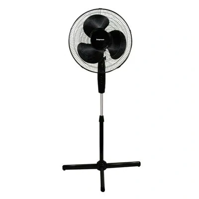 Impress 52" Oscillating Pedestal/standing Fan In Black