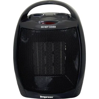 Impress Ceramic Heater With Thermostat In Black