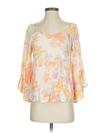 Pre-owned Impressions 3/4 Sleeve Blouse In Yellow