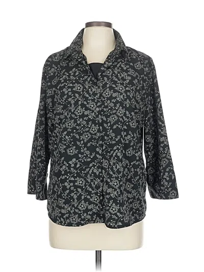 Pre-owned Impressions 3/4 Sleeve Button Down Shirt In Gray