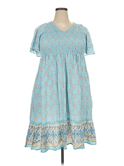 Pre-owned Impressions Casual Dress In Blue