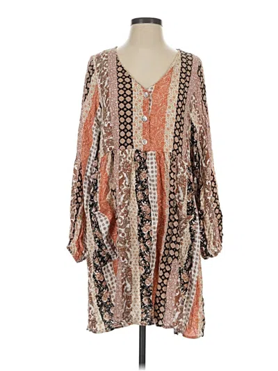 Pre-owned Impressions Casual Dress In Tan