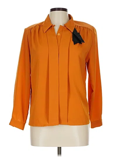Pre-owned Impressions Long Sleeve Blouse In Orange