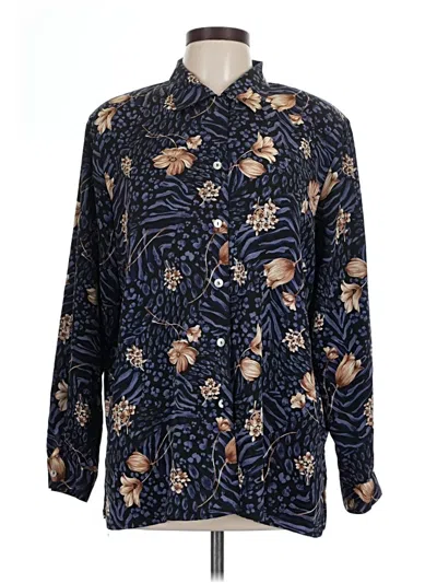 Pre-owned Impressions Long Sleeve Button Down Shirt In Blue