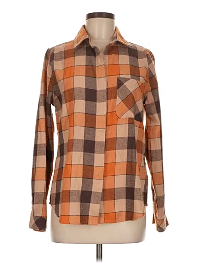 Pre-owned Impressions Long Sleeve Button Down Shirt In Brown